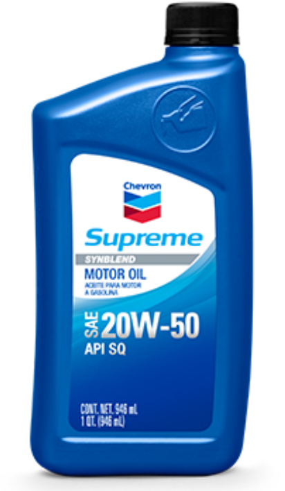 Envase de aceite CHEVRON CHEVRON 20W50 SEMI SINTETICO - QT 1LT grado 20W50 - Lubricentro Piloto